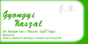 gyongyi maszal business card